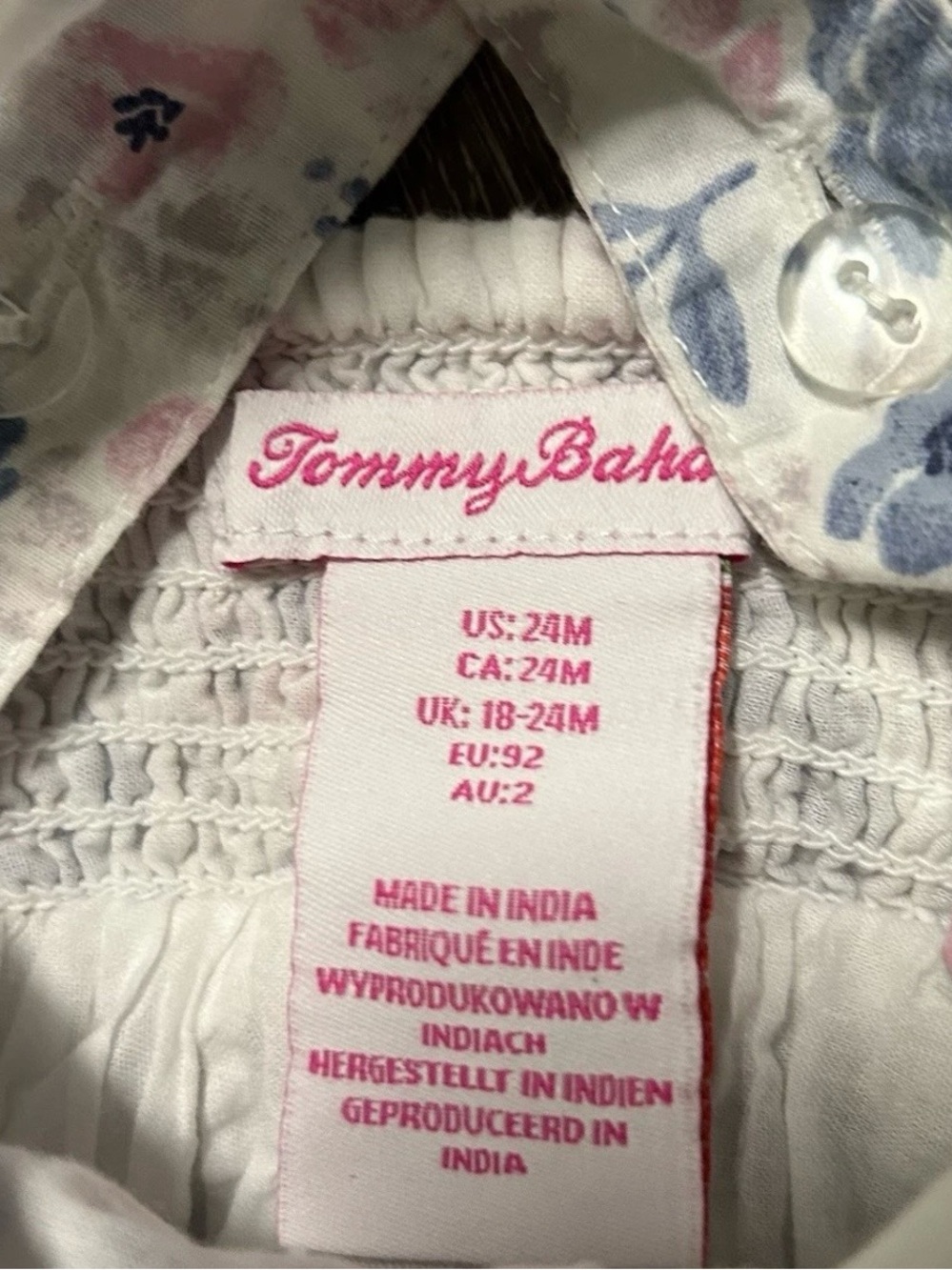 Toddler Girl Tommy Bahama Pink Purple Summer Tank Top Dress Size 18-24 Months - Picture 5 of 5